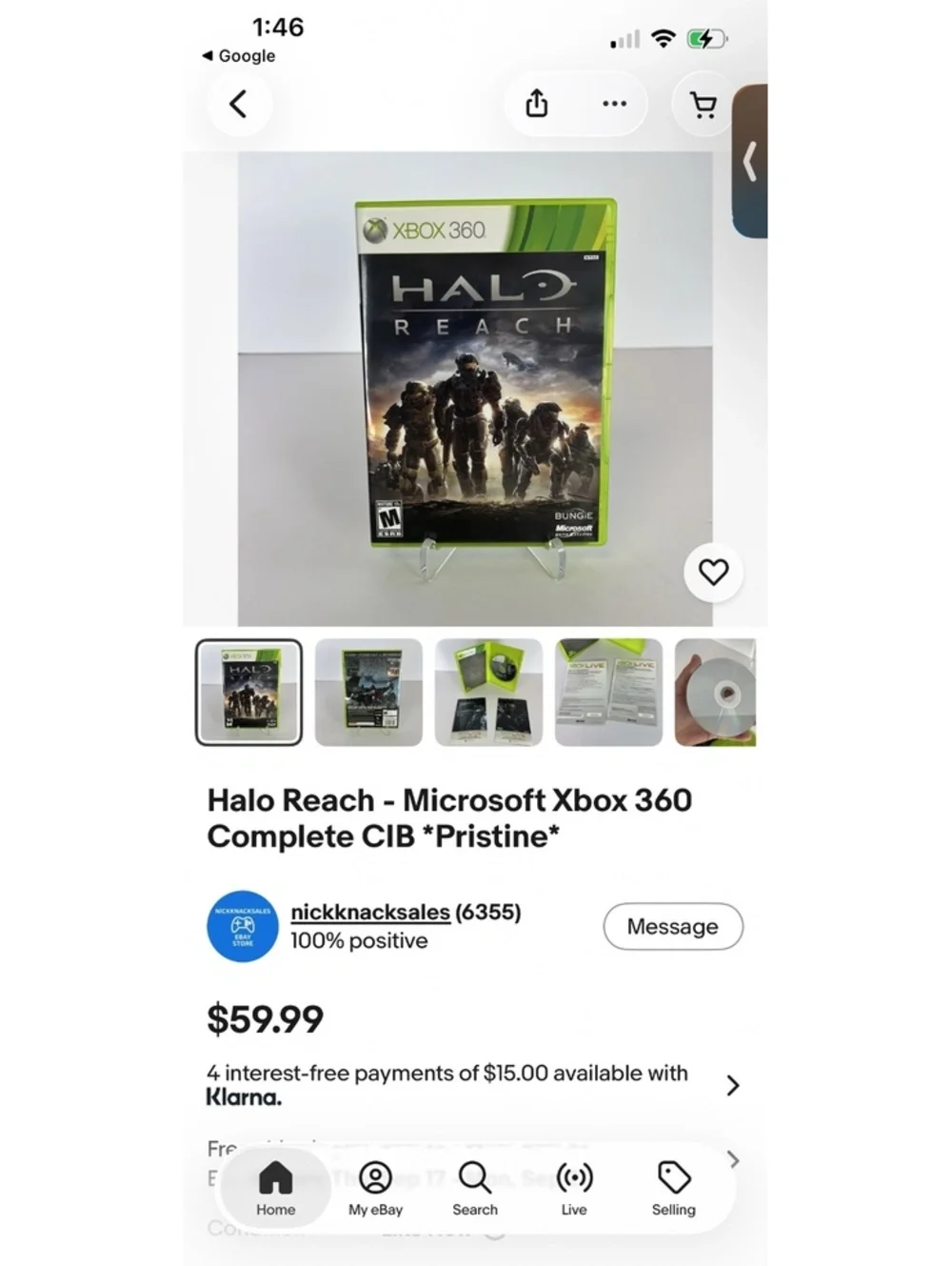 Halo Reach Xbox 360 Game Complete in Box